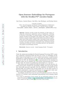 Open Sentence Embeddings for Portuguese with the Serafim PT* encoders
  family