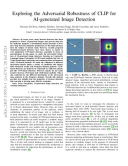 Exploring the Adversarial Robustness of CLIP for AI-generated Image
  Detection