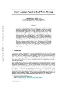 Smart Language Agents in Real-World Planning