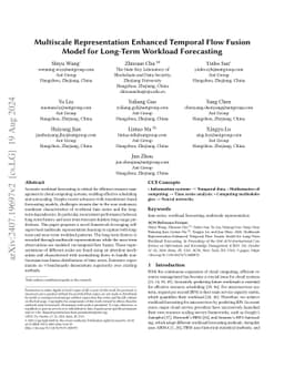 Multiscale Representation Enhanced Temporal Flow Fusion Model for
  Long-Term Workload Forecasting