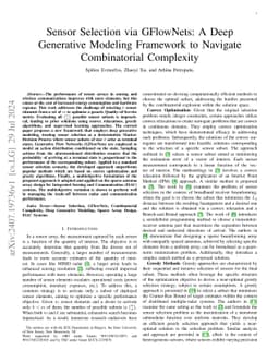 Sensor Selection via GFlowNets: A Deep Generative Modeling Framework to
  Navigate Combinatorial Complexity