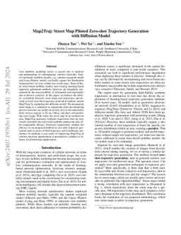 Map2Traj: Street Map Piloted Zero-shot Trajectory Generation with
  Diffusion Model