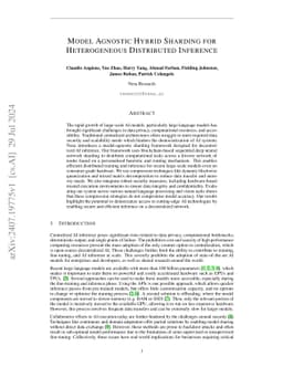 Model Agnostic Hybrid Sharding For Heterogeneous Distributed Inference
