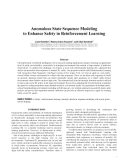 Anomalous State Sequence Modeling to Enhance Safety in Reinforcement
  Learning