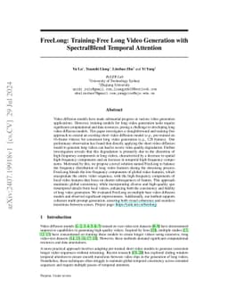 FreeLong: Training-Free Long Video Generation with SpectralBlend
  Temporal Attention