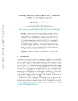 Enabling Message Passing Interface Containers on the LUMI Supercomputer