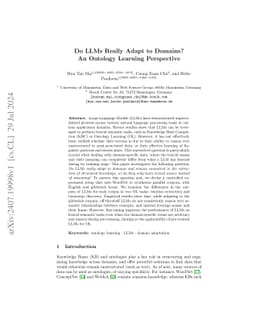 Do LLMs Really Adapt to Domains? An Ontology Learning Perspective