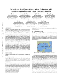 Orca: Ocean Significant Wave Height Estimation with Spatio-temporally
  Aware Large Language Models