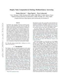 Shapley Value Computation in Ontology-Mediated Query Answering