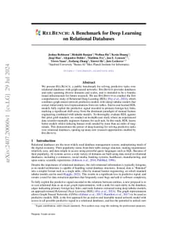 RelBench: A Benchmark for Deep Learning on Relational Databases