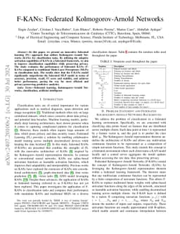F-KANs: Federated Kolmogorov-Arnold Networks