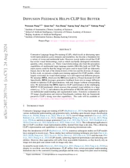 Diffusion Feedback Helps CLIP See Better