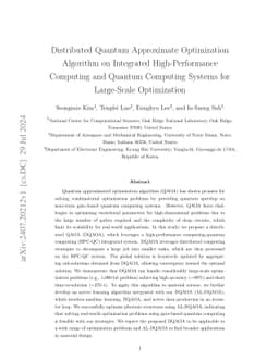 Distributed Quantum Approximate Optimization Algorithm on Integrated
  High-Performance Computing and Quantum Computing Systems for Large-Scale
  Optimization