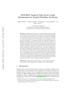 SANGRIA: Surgical Video Scene Graph Optimization for Surgical Workflow
  Prediction