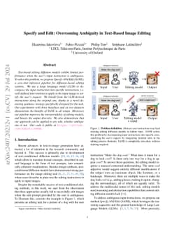 Specify and Edit: Overcoming Ambiguity in Text-Based Image Editing