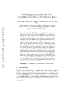 Revisiting the Disequilibrium Issues in Tackling Heart Disease
  Classification Tasks