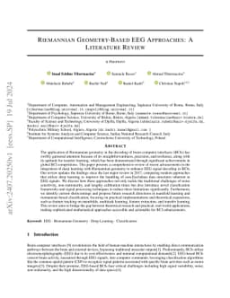 Riemannian Geometry-Based EEG Approaches: A Literature Review