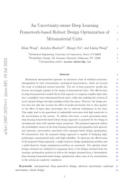An Uncertainty-aware Deep Learning Framework-based Robust Design
  Optimization of Metamaterial Units