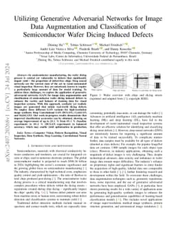Utilizing Generative Adversarial Networks for Image Data Augmentation
  and Classification of Semiconductor Wafer Dicing Induced Defects