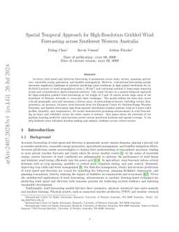 Spatial Temporal Approach for High-Resolution Gridded Wind Forecasting
  across Southwest Western Australia