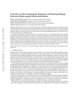 From ML to LLM: Evaluating the Robustness of Phishing Webpage Detection Models against Adversarial Attacks