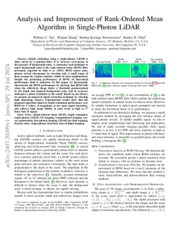 Analysis and Improvement of Rank-Ordered Mean Algorithm in Single-Photon
  LiDAR