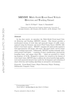 MEVDT: Multi-Modal Event-Based Vehicle Detection and Tracking Dataset