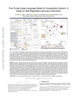 Fine-Tuned Large Language Model for Visualization System: A Study on
  Self-Regulated Learning in Education