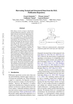 Harvesting Textual and Structured Data from the HAL Publication Repository