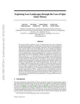 Exploring Loss Landscapes through the Lens of Spin Glass Theory