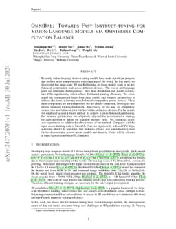 OmniBal: Towards Fast Instruct-tuning for Vision-Language Models via Omniverse Computation Balance
