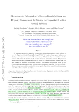 Metaheuristic Enhanced with Feature-Based Guidance and Diversity
  Management for Solving the Capacitated Vehicle Routing Problem