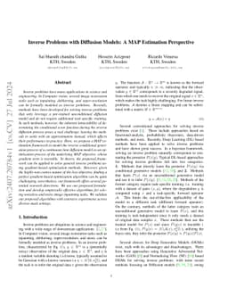 Inverse Problems with Diffusion Models: A MAP Estimation Perspective