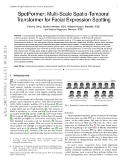 SpotFormer: Multi-Scale Spatio-Temporal Transformer for Facial
  Expression Spotting