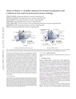 Mean of Means: A 10-dollar Solution for Human Localization with Calibration-free and Unconstrained Camera Settings