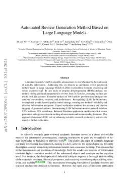 Automated Review Generation Method Based on Large Language Models