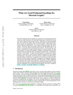 What Are Good Positional Encodings for Directed Graphs?
