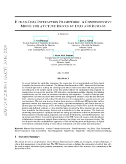 Human-Data Interaction Framework: A Comprehensive Model for a Future
  Driven by Data and Humans