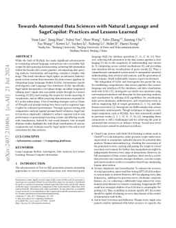 Towards Automated Data Sciences with Natural Language and SageCopilot:
  Practices and Lessons Learned