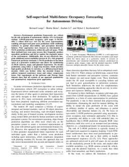 Self-supervised Multi-future Occupancy Forecasting for Autonomous
  Driving
