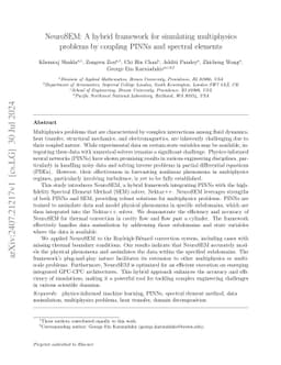 NeuroSEM: A hybrid framework for simulating multiphysics problems by
  coupling PINNs and spectral elements