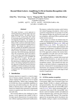 Beyond Silent Letters: Amplifying LLMs in Emotion Recognition with Vocal
  Nuances