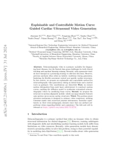 Explainable and Controllable Motion Curve Guided Cardiac Ultrasound
  Video Generation