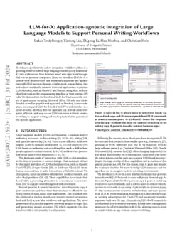 LLM-for-X: Application-agnostic Integration of Large Language Models to
  Support Personal Writing Workflows