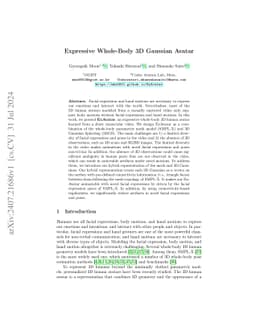 Expressive Whole-Body 3D Gaussian Avatar