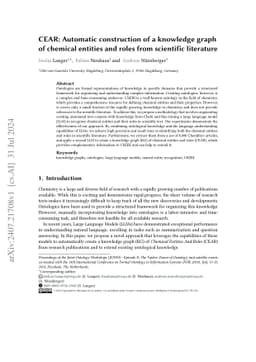 CEAR: Automatic construction of a knowledge graph of chemical entities
  and roles from scientific literature