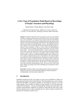 A New Type of Foundation Model Based on Recordings of People's Emotions
  and Physiology