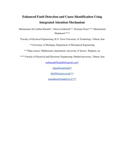 Enhanced Fault Detection and Cause Identification Using Integrated
  Attention Mechanism