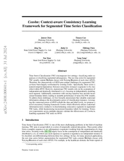Con4m: Context-aware Consistency Learning Framework for Segmented Time Series Classification