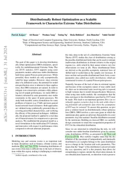 Distributionally Robust Optimization as a Scalable Framework to
  Characterize Extreme Value Distributions